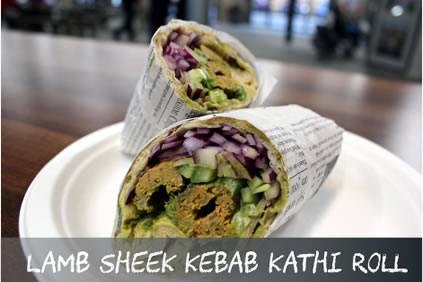 Lamb Sheek Kebab Kathi Roll